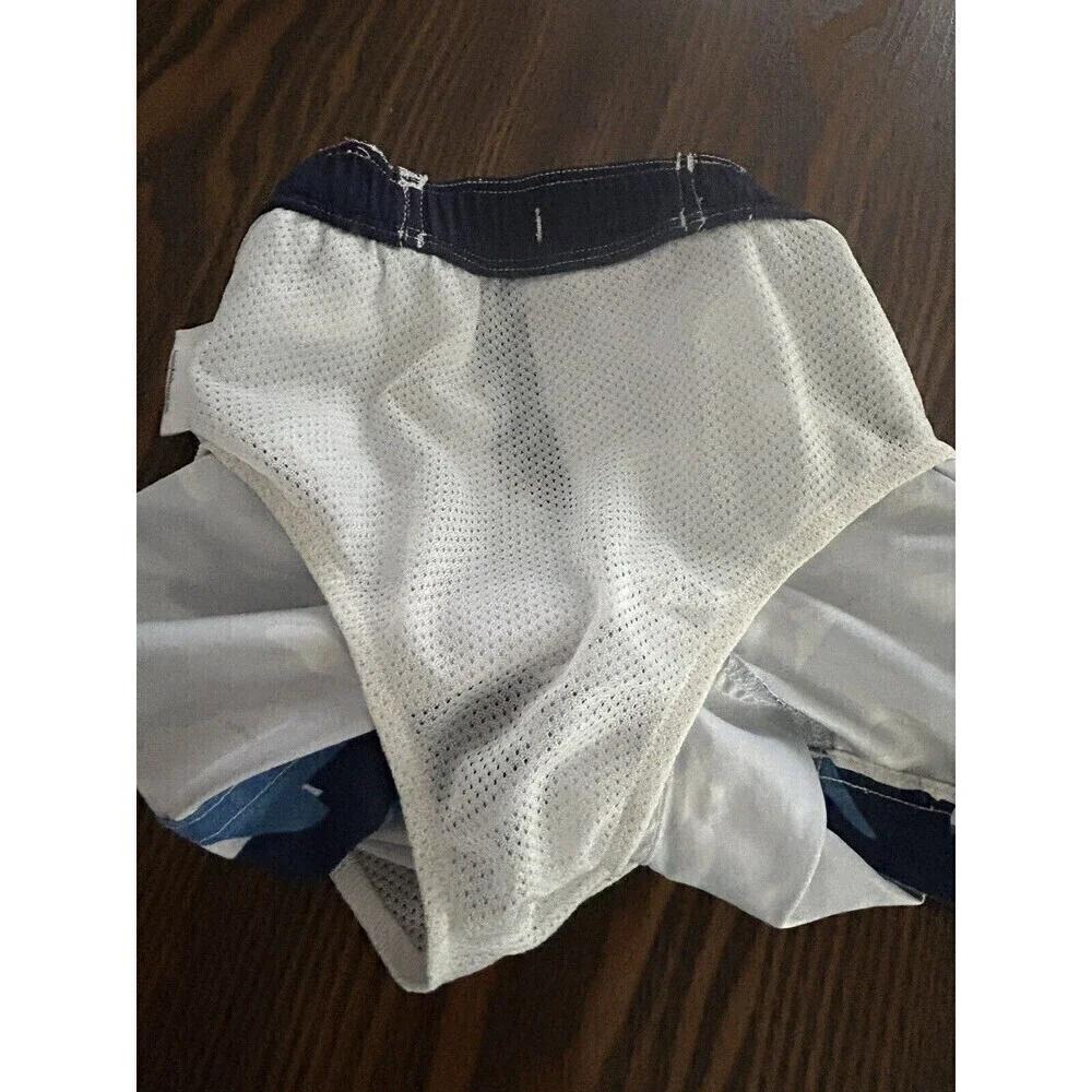 Hanna Andersson Shark Print Swim Shorts‎ Sz 2 / 80 cm Blue White Trunks toddler